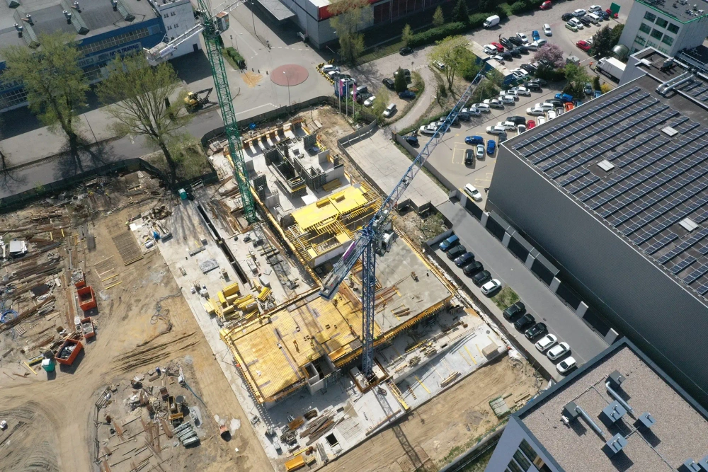 Postęp pracy inwestycji Home Factory, Warszawa Praga Północ