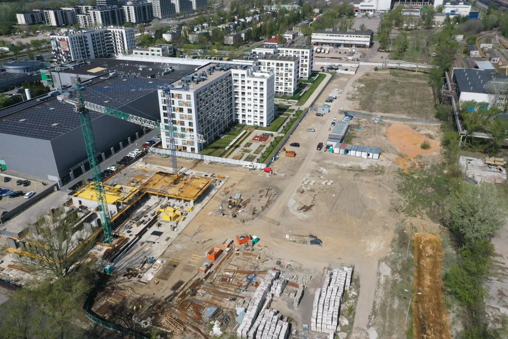 Postęp pracy inwestycji Home Factory, Warszawa Praga Północ
