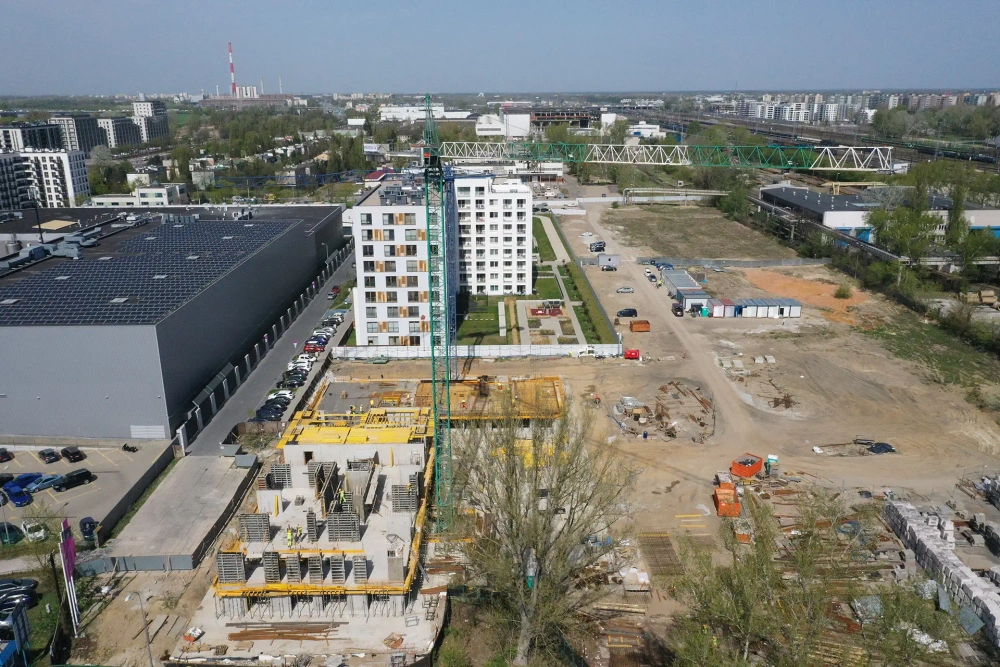 Postęp pracy inwestycji Home Factory, Warszawa Praga Północ