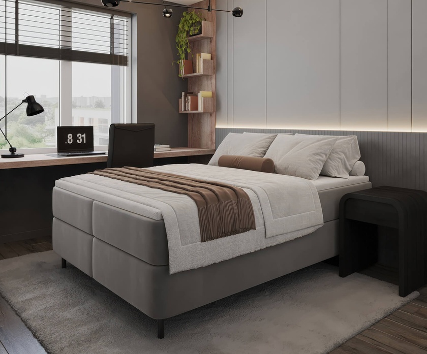 Sypialnia w inwestycji Home Factory, Warszawa Praga Północ