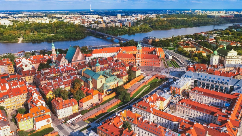 Stare Miasto widok na Pragę, Warszawa